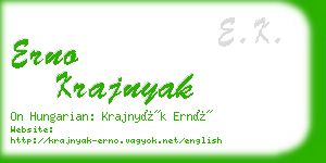 erno krajnyak business card